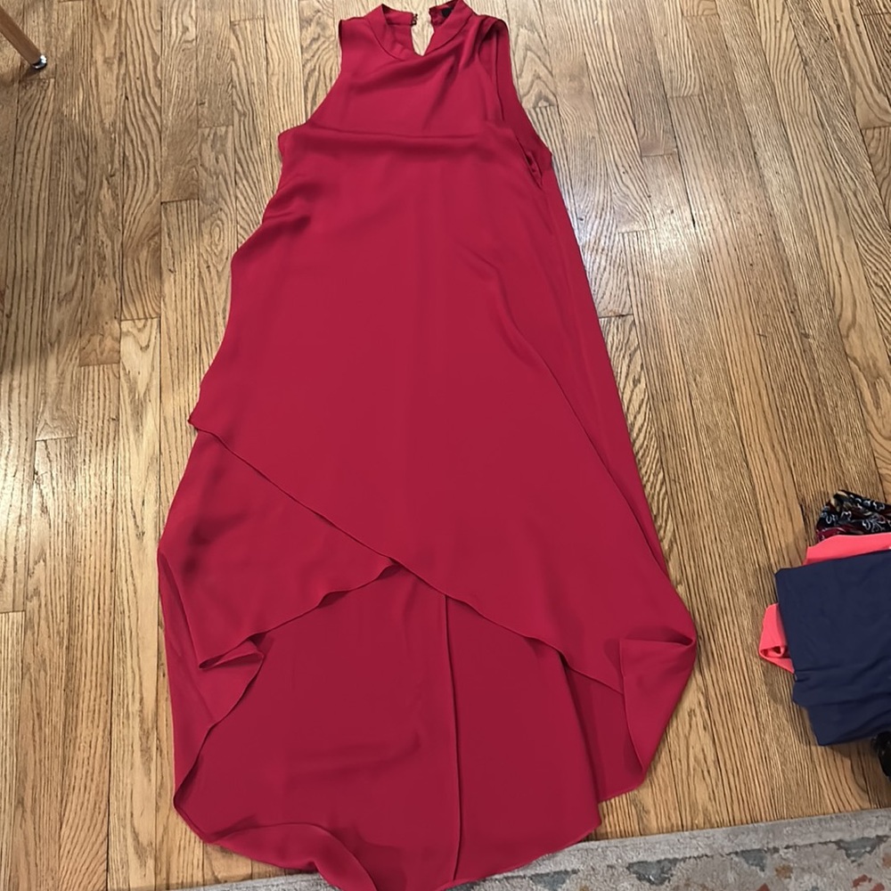 BCBG pink/magenta hi low dress